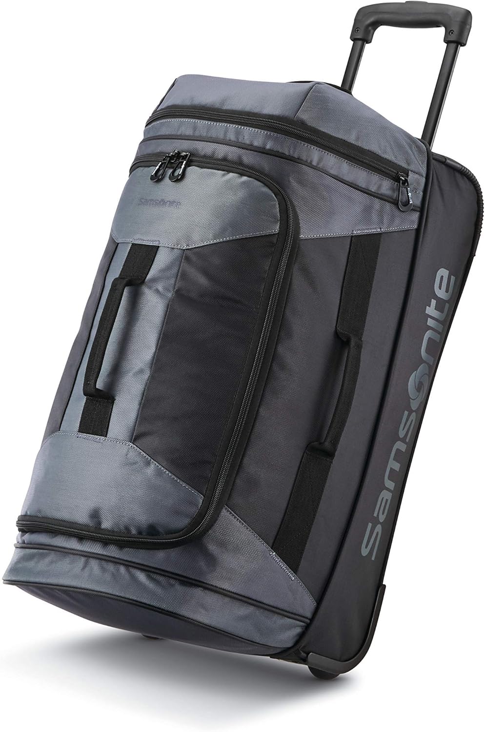 Andante 2 Wheeled Duffel Bag – 28-Inch Durable Rolling Luggage with Inline Skate Wheels, Push-Button Handle & Spacious Compartments – Travel-Friendly and Lightweight - Riverrock/Black