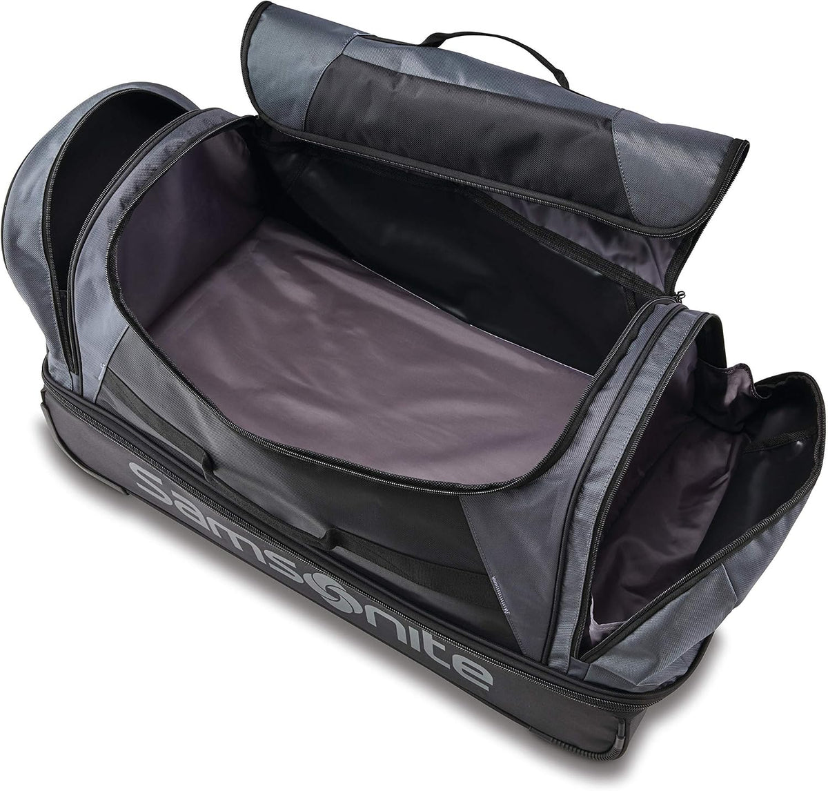 Andante 2 Wheeled Duffel Bag – 28-Inch Durable Rolling Luggage with Inline Skate Wheels, Push-Button Handle & Spacious Compartments – Travel-Friendly and Lightweight - Riverrock/Black