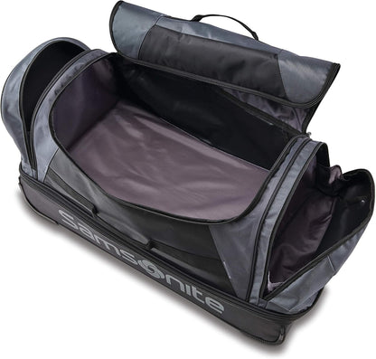 Andante 2 Wheeled Duffel Bag – 28-Inch Durable Rolling Luggage with Inline Skate Wheels, Push-Button Handle & Spacious Compartments – Travel-Friendly and Lightweight - Riverrock/Black