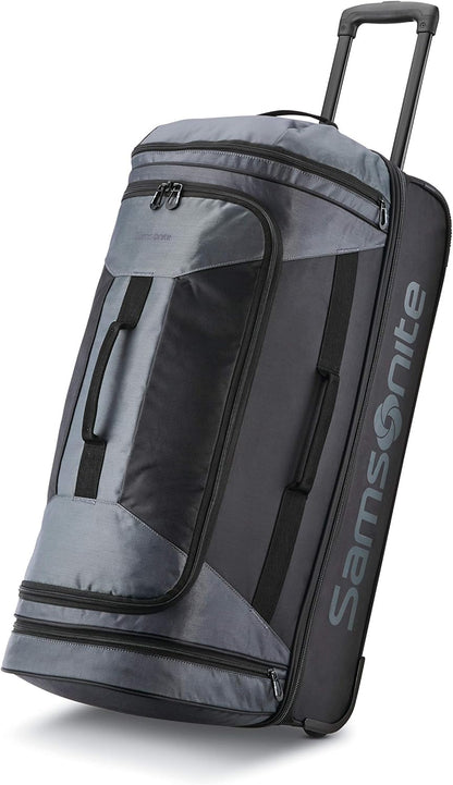 Andante 2 Wheeled Duffel Bag – 28-Inch Durable Rolling Luggage with Inline Skate Wheels, Push-Button Handle & Spacious Compartments – Travel-Friendly and Lightweight - Riverrock/Black
