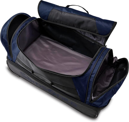 Andante 2 Wheeled Duffel Bag – 28-Inch Durable Rolling Luggage with Inline Skate Wheels, Push-Button Handle & Spacious Compartments – Travel-Friendly and Lightweight - Riverrock/Black
