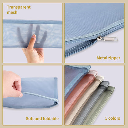 4-Pack Large Toy Storage Bags, Mesh Travel Bag for Board Games Storage