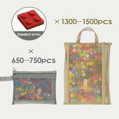 4-Pack Large Toy Storage Bags, Mesh Travel Bag for Board Games Storage