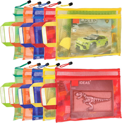 4-Pack Large Toy Storage Bags, Mesh Travel Bag for Board Games Storage