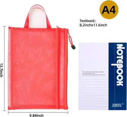 4-Pack Large Toy Storage Bags, Mesh Travel Bag for Board Games Storage