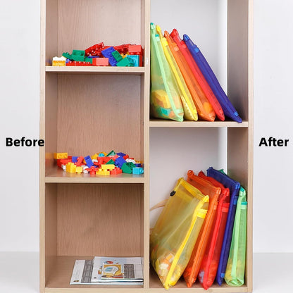 4-Pack Large Toy Storage Bags, Mesh Travel Bag for Board Games Storage