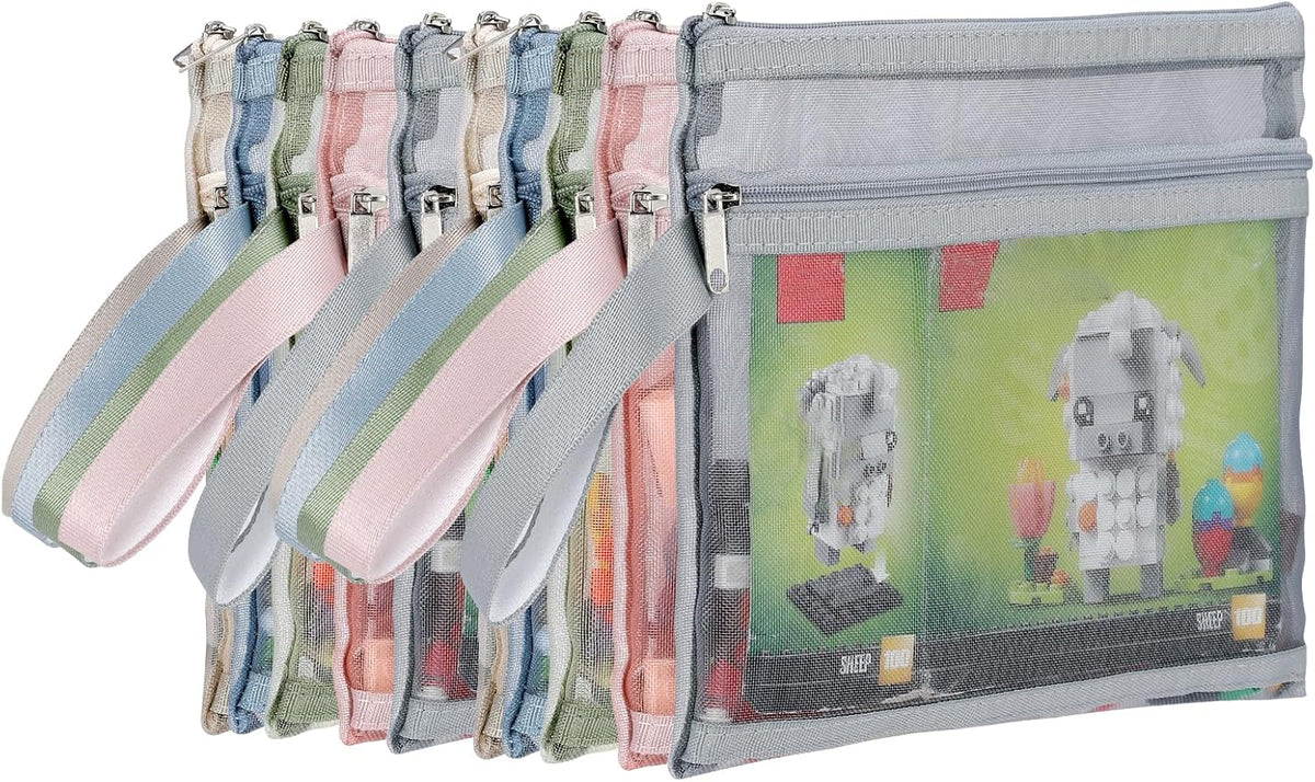 4-Pack Large Toy Storage Bags, Mesh Travel Bag for Board Games Storage