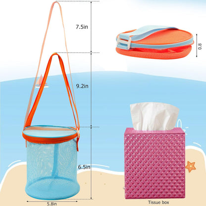 4-Pack Large Toy Storage Bags, Mesh Travel Bag for Board Games Storage