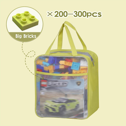 4-Pack Large Toy Storage Bags, Mesh Travel Bag for Board Games Storage