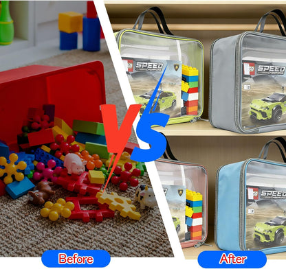 4-Pack Large Toy Storage Bags, Mesh Travel Bag for Board Games Storage