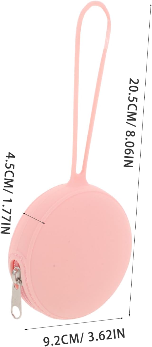 Pacifier Bag for Travel Silicone Storage Container Sturdy Zipper Pacifier Holder Case Strap