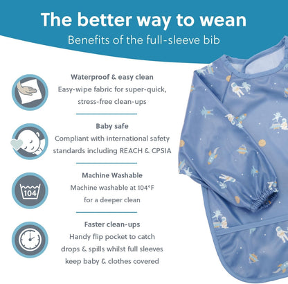 Set of Silicone Bibs for Babies & Toddlers,Soft Adjustable Bibs with Pocket Food Catcher for Baby Girl,Boy(Set 1)