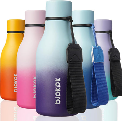 18oz Insulated Water Bottle, Stainless Steel Bottle with Carry Strap - Colors B