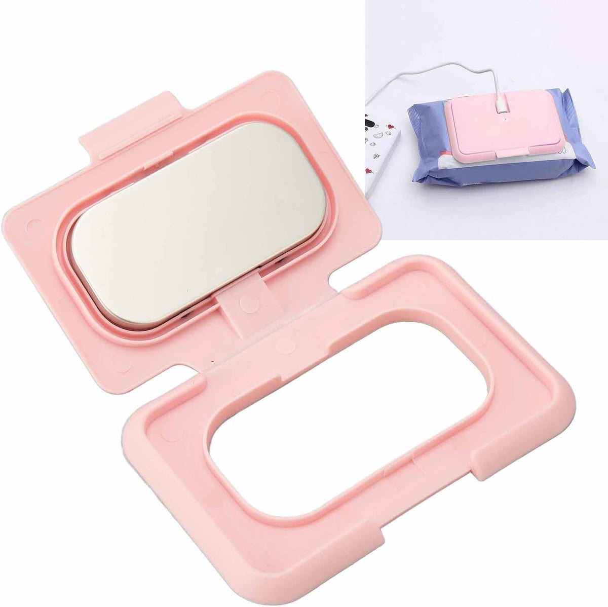 Baby Wipe Warmer with Constant Temperature, Large Capacity, Evenly Heating, Portable USB, for Wet Wipe Heater in