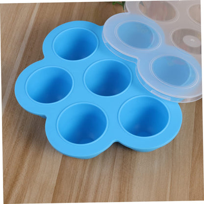 Baby Food Storage Tray Set, 2Pcs 200g Silicone 7 Cavities with Clip-On Lid