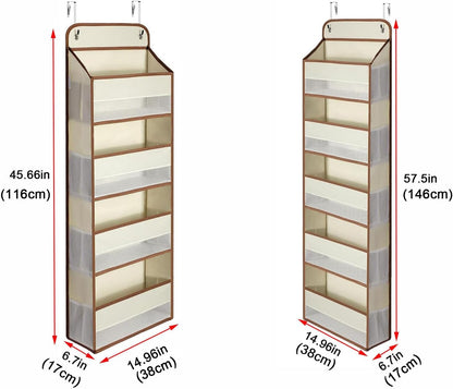 Over The Door Organizer for Bathroom, Toy, and Diaper Storage - Wall Mount Hanging Organizer for Bedroom and Bathroom Use
