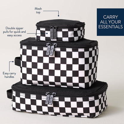 Packing Cubes for Travel, Set of 3 Organizers (Milk & Honey)