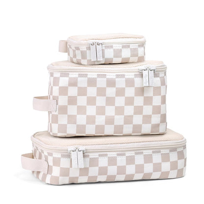 Packing Cubes for Travel, Set of 3 Organizers (Milk & Honey)