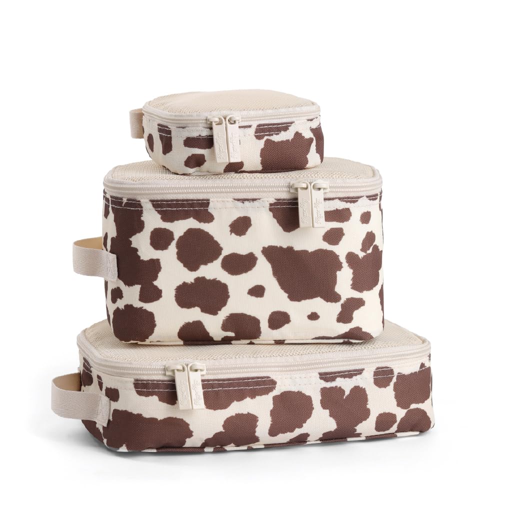 Packing Cubes for Travel, Set of 3 Organizers (Milk & Honey)