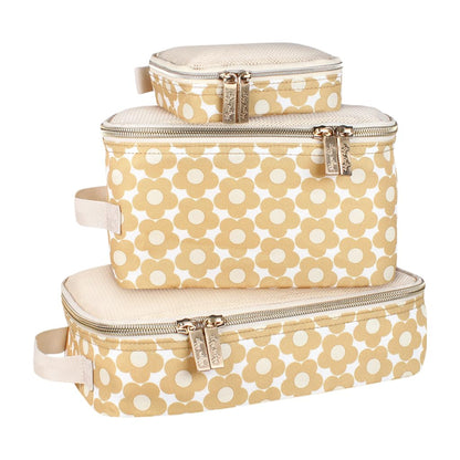 Packing Cubes for Travel, Set of 3 Organizers (Milk & Honey)