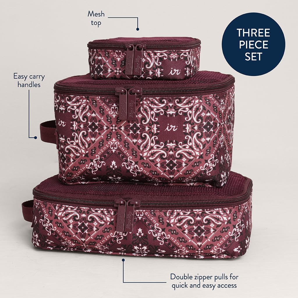 Packing Cubes for Travel, Set of 3 Organizers (Milk & Honey)