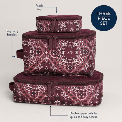 Packing Cubes for Travel, Set of 3 Organizers (Milk & Honey)