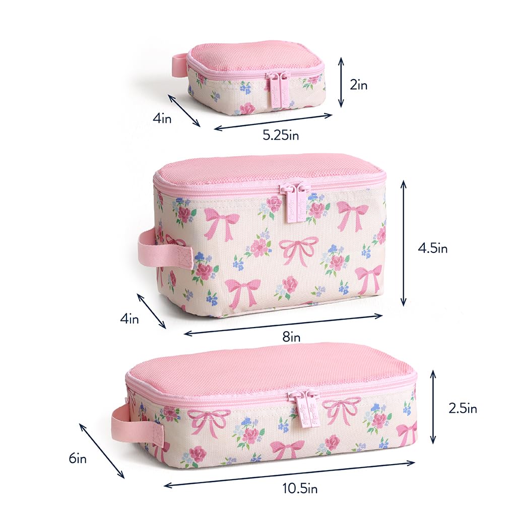 Packing Cubes for Travel, Set of 3 Organizers (Milk & Honey)
