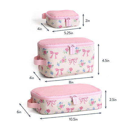 Packing Cubes for Travel, Set of 3 Organizers (Milk & Honey)