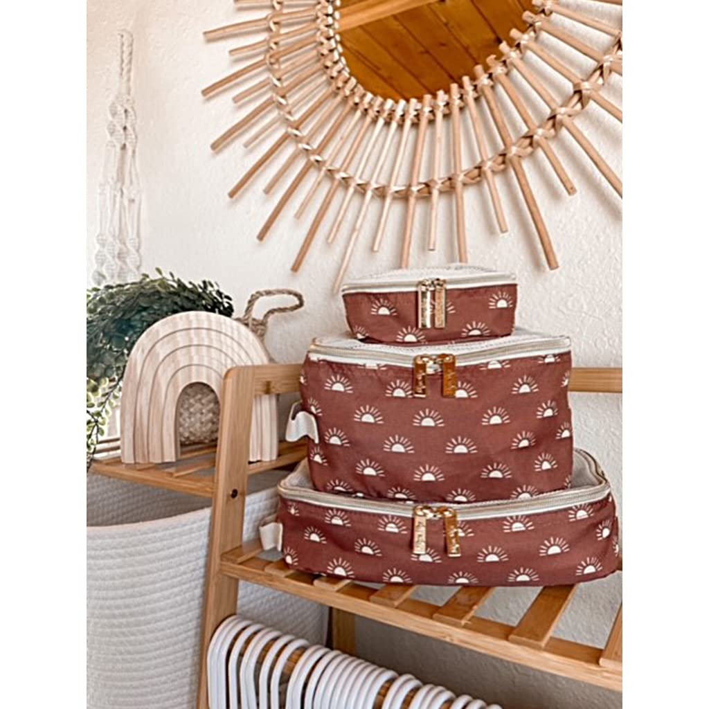 Packing Cubes for Travel, Set of 3 Organizers (Milk & Honey)