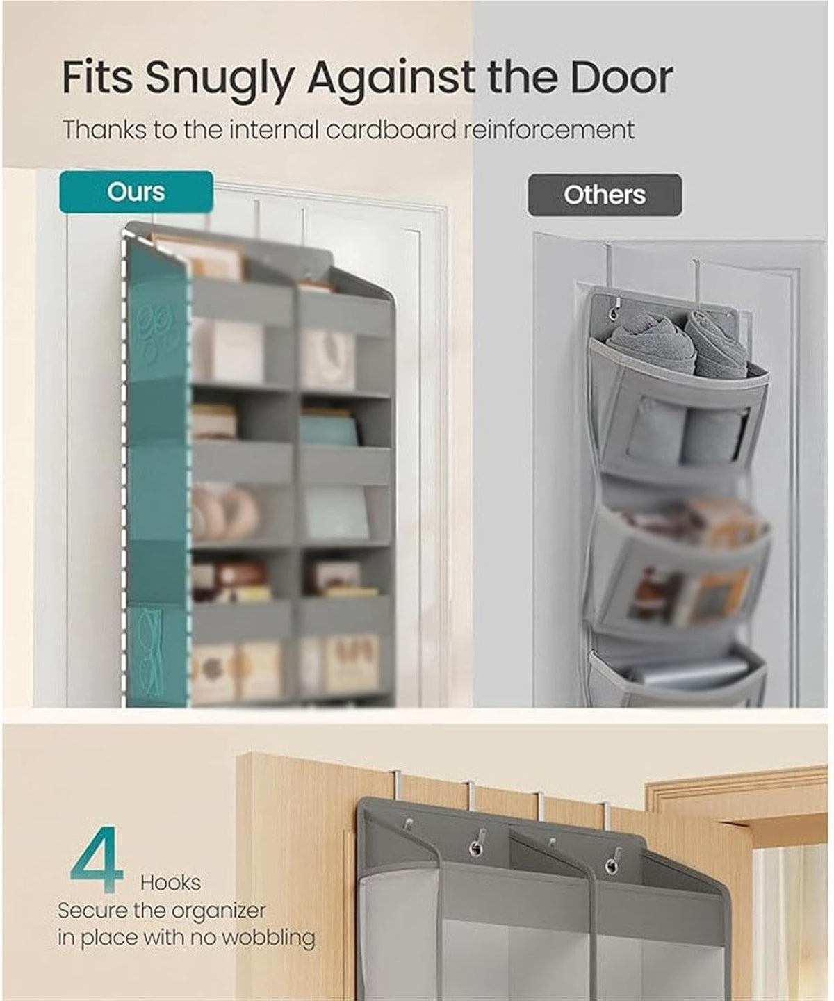 Over-the-Door Organizer,Behind The Door Storage Hanging Shelves