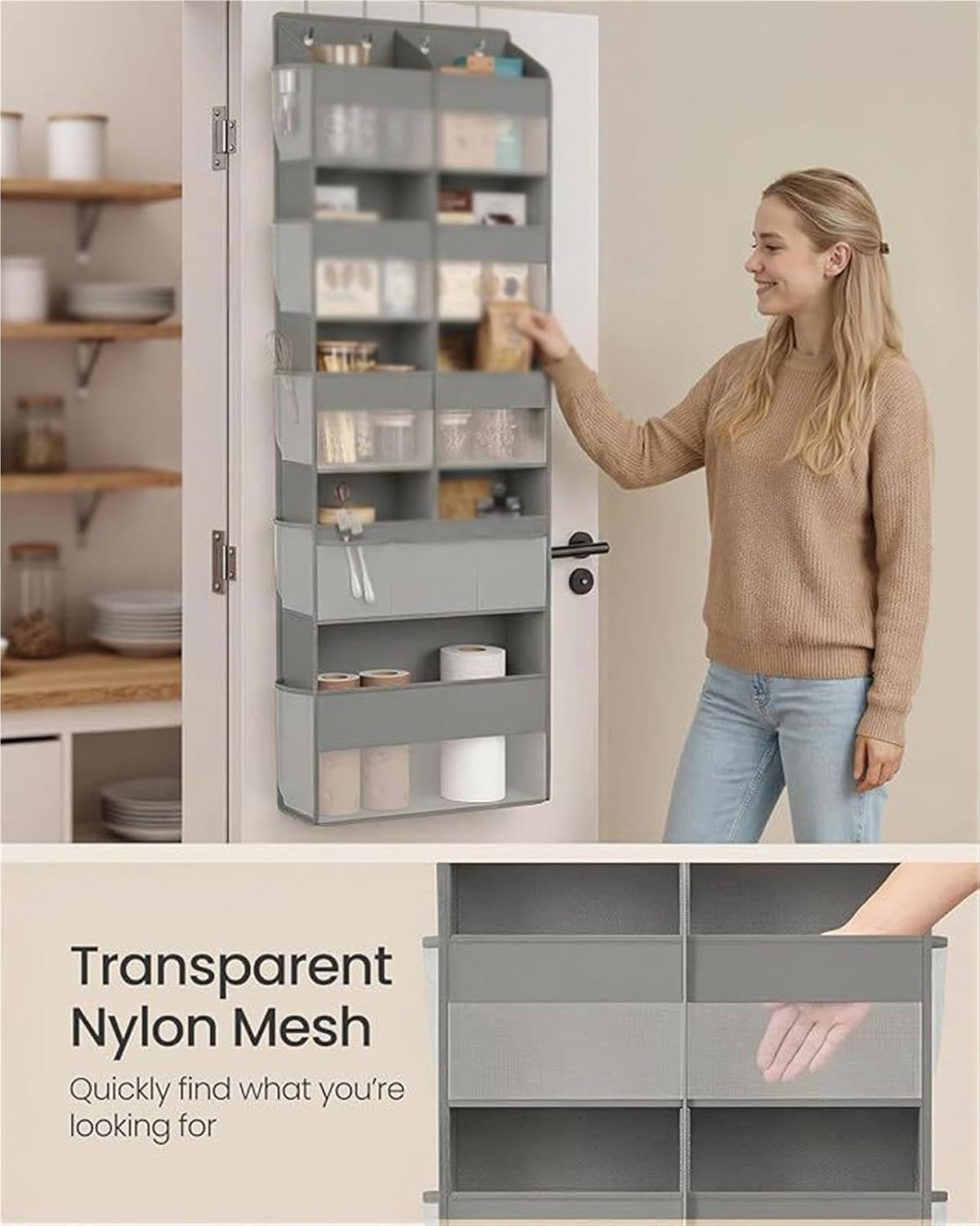 Over-the-Door Organizer,Behind The Door Storage Hanging Shelves