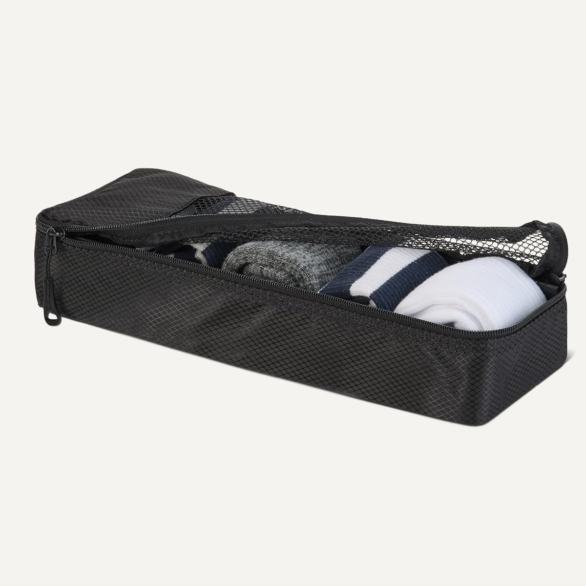 4-Piece Packing Cubes Travel Accessories Set, Luggage Organizer with Double Zipper, Mesh Top, Space-Saving, Medium, Sky Blue (Previously Amazon Basics)