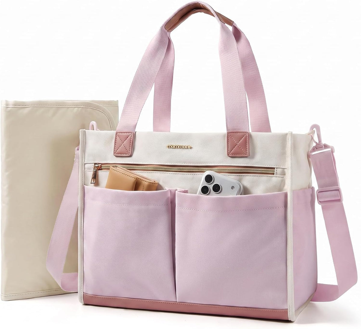 Canvas Diaper Bag Tote Stylish Mommy Baby Hospital Bag