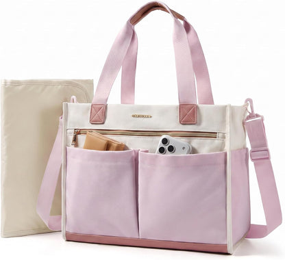 Canvas Diaper Bag Tote Stylish Mommy Baby Hospital Bag