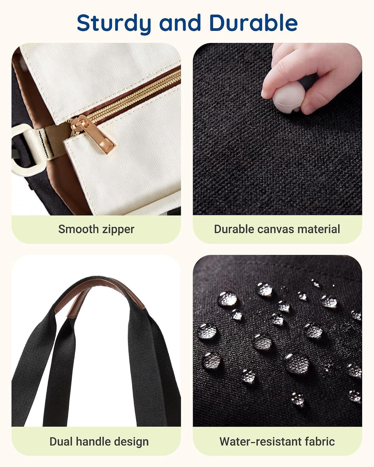 Canvas Diaper Bag Tote Stylish Mommy Baby Hospital Bag