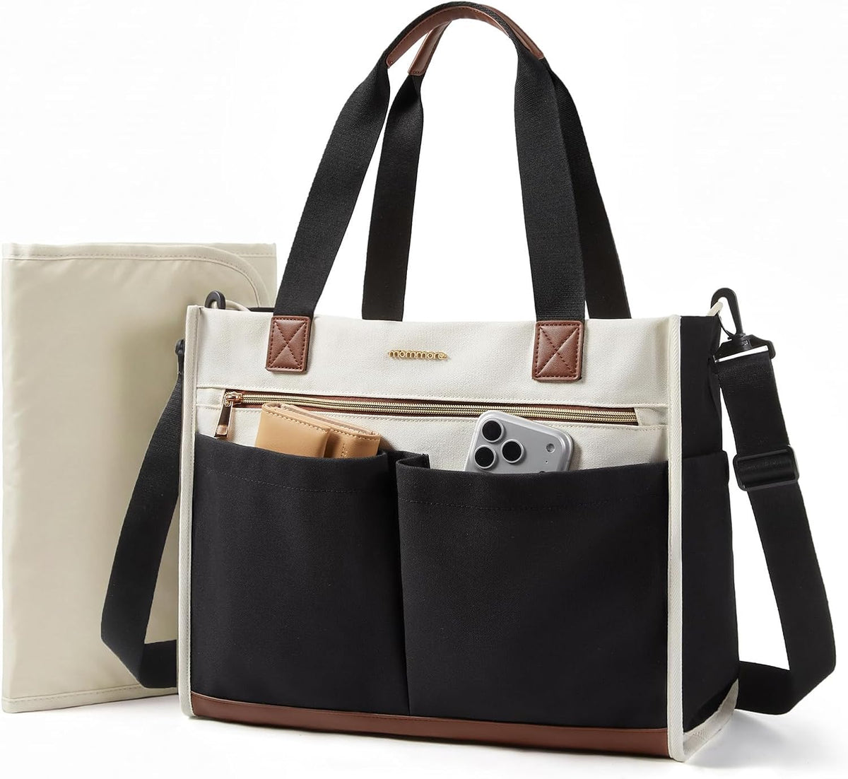 Canvas Diaper Bag Tote Stylish Mommy Baby Hospital Bag
