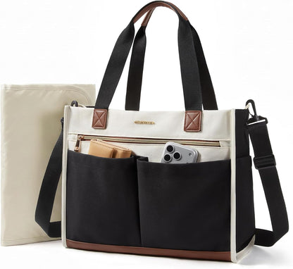 Canvas Diaper Bag Tote Stylish Mommy Baby Hospital Bag