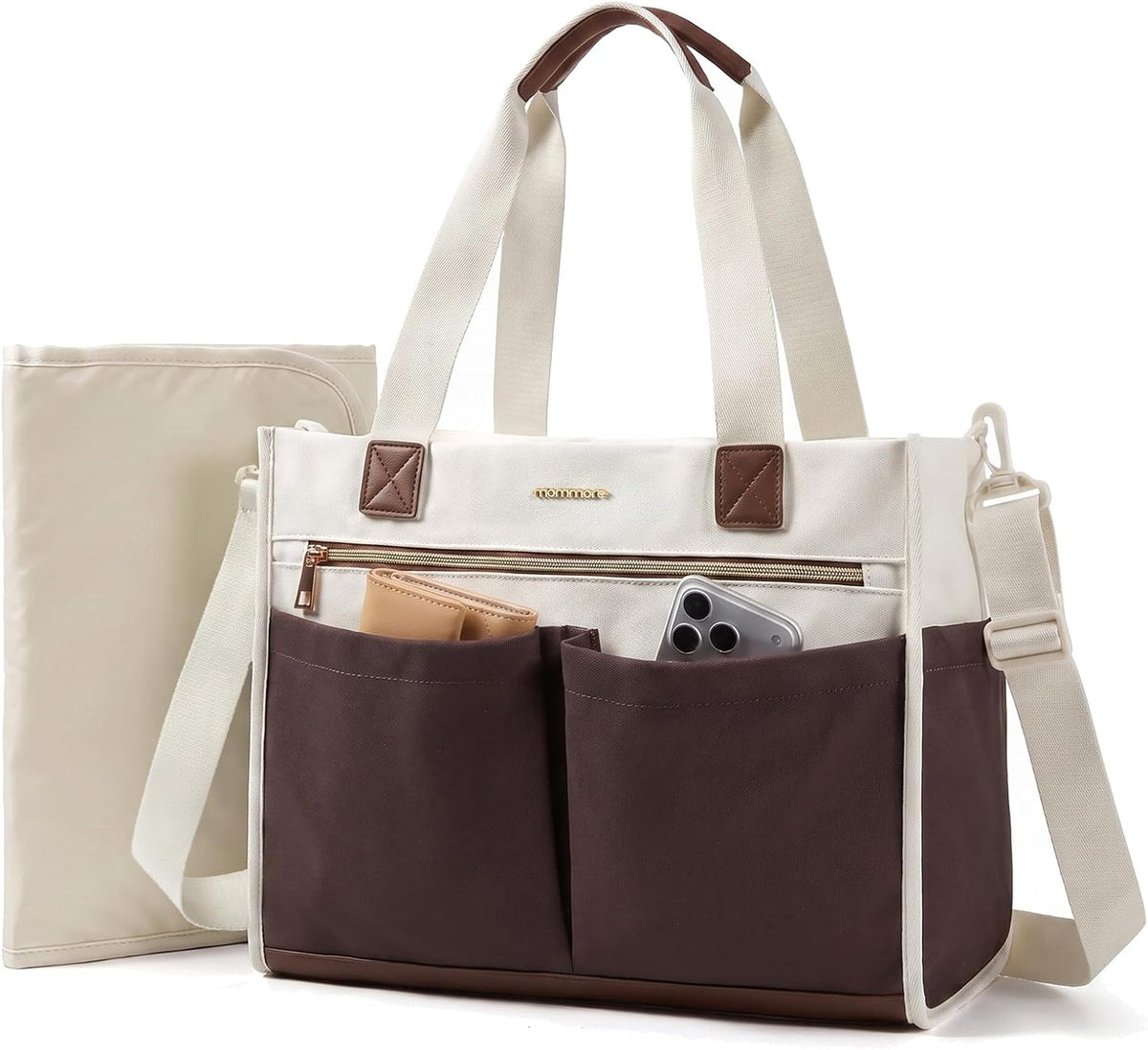 Canvas Diaper Bag Tote Stylish Mommy Baby Hospital Bag