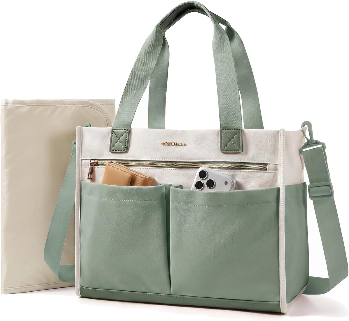 Canvas Diaper Bag Tote Stylish Mommy Baby Hospital Bag