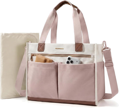 Canvas Diaper Bag Tote Stylish Mommy Baby Hospital Bag