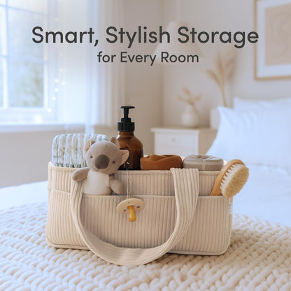 Baby Diaper Caddy Organizer, Nursery Basket