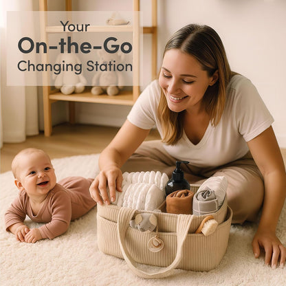 Baby Diaper Caddy Organizer, Nursery Basket
