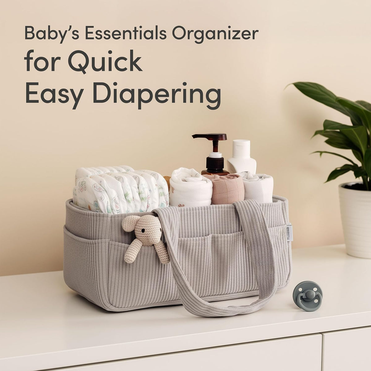 Baby Diaper Caddy Organizer, Nursery Basket