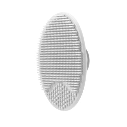 Baby Bath Rinse Cup, Silicone Baby Shampoo Rinser with 2 Pack Cradle Cap Brush for Kids Toddler Body Washing (Grey)