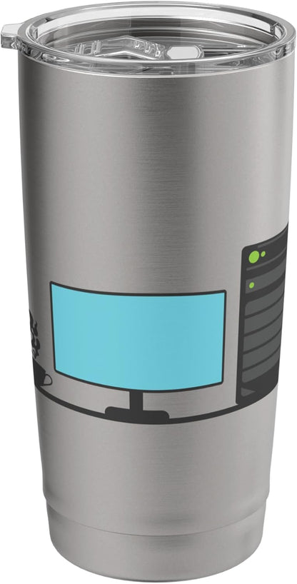 Office Desk with a Calming Tea Blend Stainless Steel Insulated Tumbler
