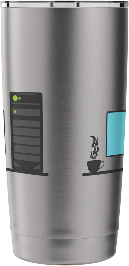 Office Desk with a Calming Tea Blend Stainless Steel Insulated Tumbler