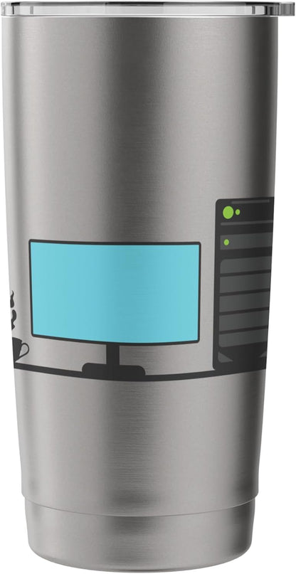 Office Desk with a Calming Tea Blend Stainless Steel Insulated Tumbler