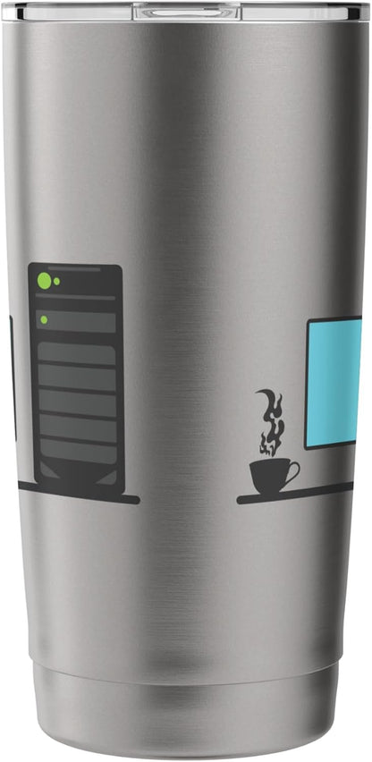 Office Desk with a Calming Tea Blend Stainless Steel Insulated Tumbler