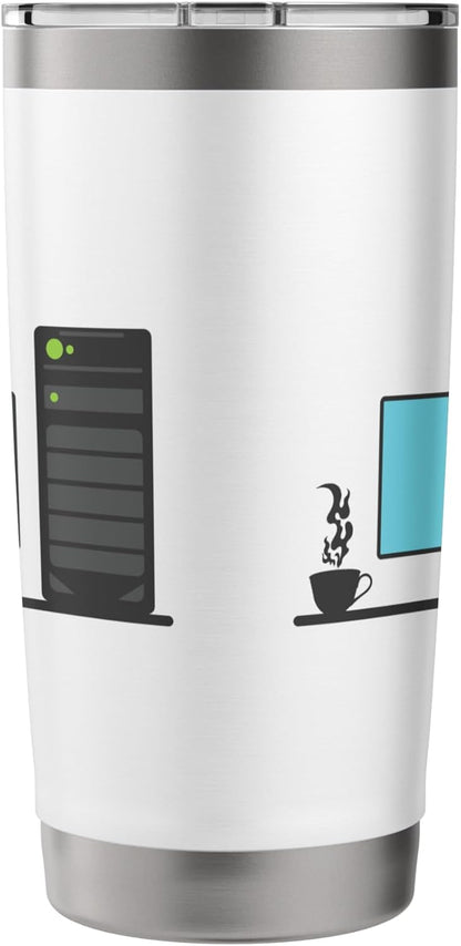Office Desk with a Calming Tea Blend Stainless Steel Insulated Tumbler