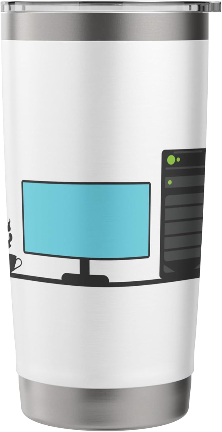 Office Desk with a Calming Tea Blend Stainless Steel Insulated Tumbler